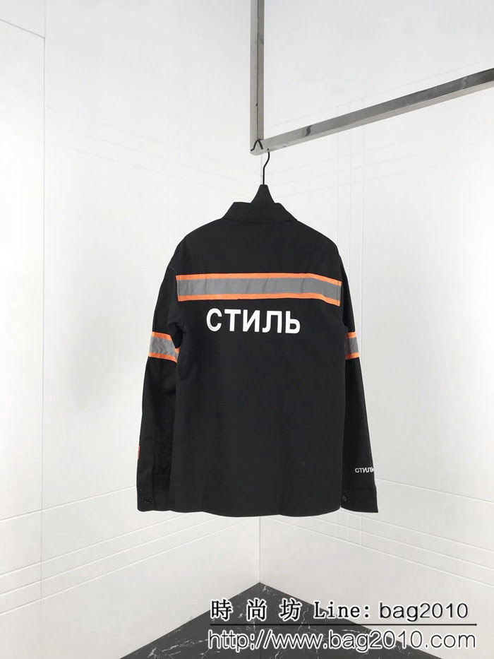 Heron Preston 18ss新款 工裝風襯衣 情侶款 ydi1048